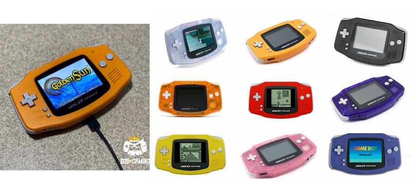 Nintendo Game Boy Advance GBA Backlight IPS LCD System Rechargeable USBC Battery