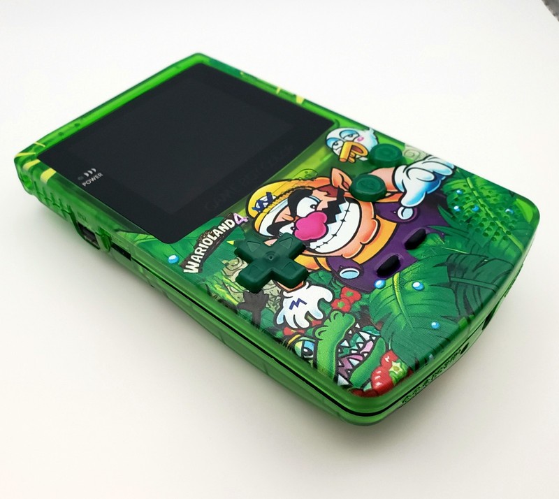 Custom Wario Gameboy Color IPS Screen w/ Case - GBC Console System Wario Land gallery