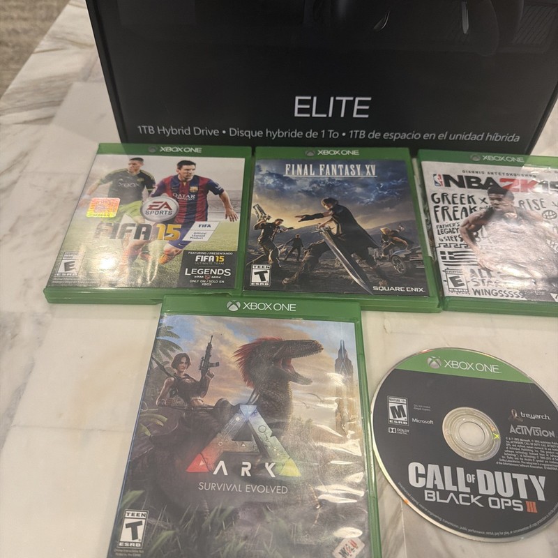 Xbox One Elite 1TB Console Bundle Elite Controller 4 Games Console Complete CIB gallery