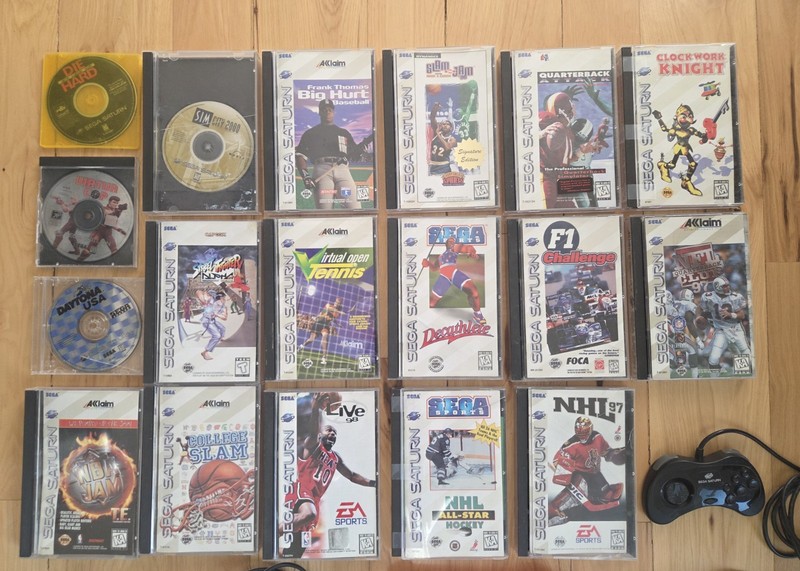 SEGA Saturn Home Console LOT with 18 Games 2 Controllers & MORE!!! gallery