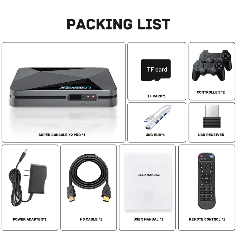 Plug and Play Retro Gaming Console, 37000+ Games, 4K UHD, WiFi, Bluetooth 5.0 gallery