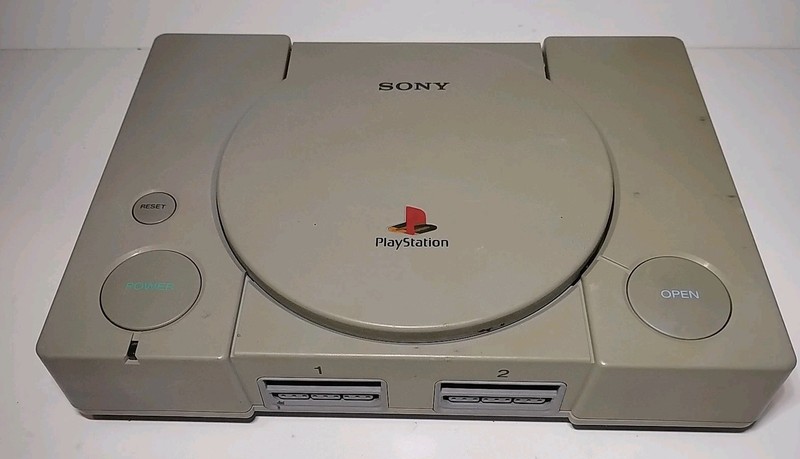 Sony PlayStation PS1 SCPH-7501 Gray Console, System Powers on With Video