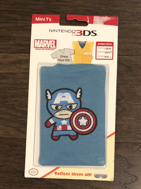 Nintendo 3DS Mini T’s Marvel Captain America DS Cover Fabric Superhero NEW RARE