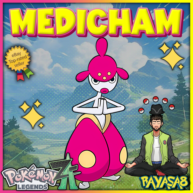 Medicham Alpha Pokemon Legends ZA 6IV Best Stats Home🌟 Mega Evolution Shiny/Non