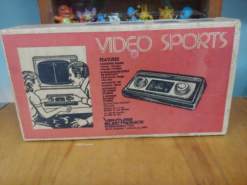 Vintage 1970s Venture VIDEO SPORTS Pong Gaming VS-1 Console w/ Original Box