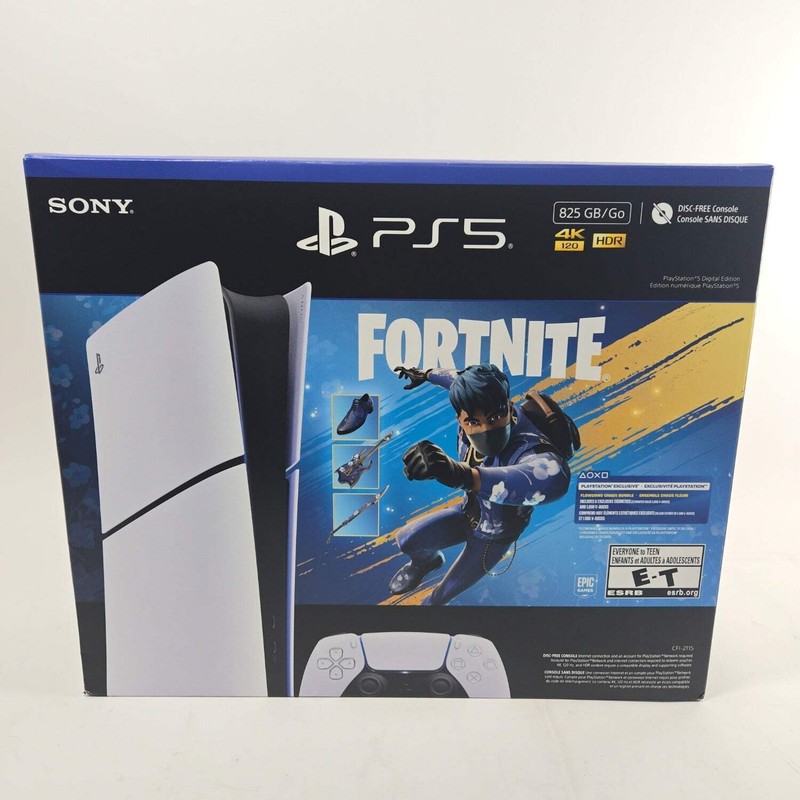 New Sony PlayStation5 Slim Digital 825GB Fortnite Flowering Chaos Bundle Console