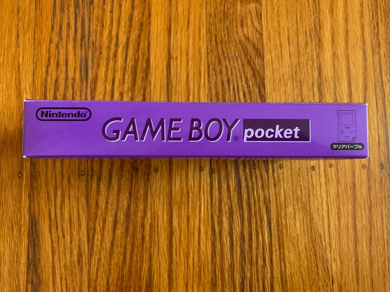 Nintendo Game Boy Pocket clear purple console system in box IPS backlit screen gallery