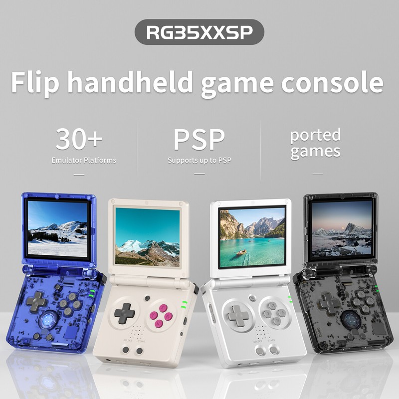 ANBERNIC RG35XXSP Handheld Retro Game Console 3.5' IPS Screen 64G 4K+Games Gifts gallery