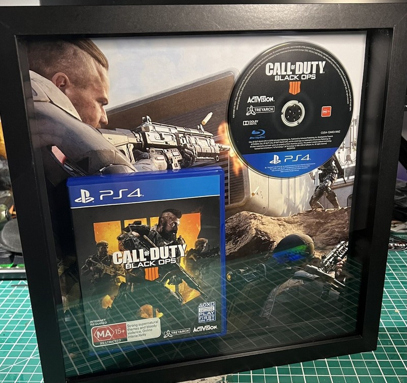 Call Of Duty Black Ops 4 in shadow box Wall Art Gaming PS4