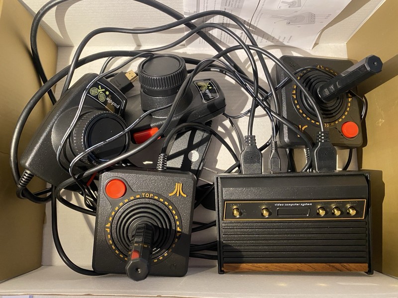 Atari Flashback 12 Gold HDMI Console 130 Classic Games w/ Pedals AR3080B gallery
