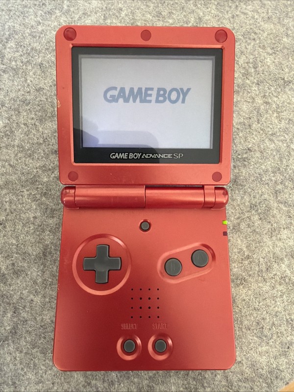 Nintendo Game Boy Advance SP Handheld System – Flame Red – Tested & Working