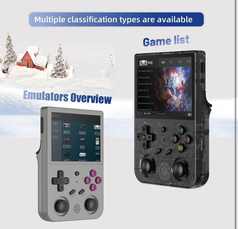 Portable RG353VS Retro Game Console with 3.5'' IPS Display & 5G WiFi Support gallery