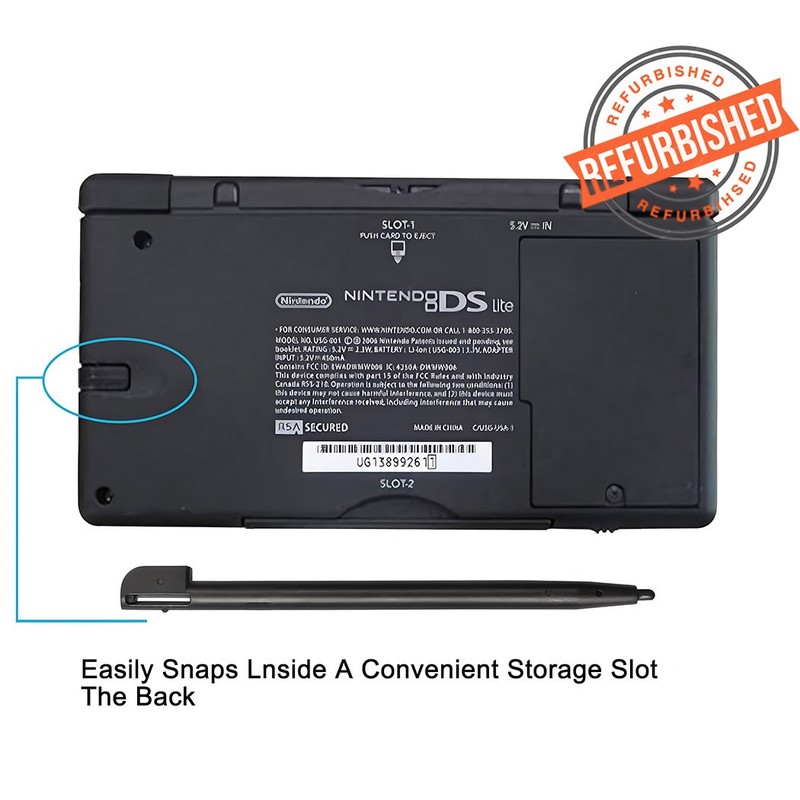 Nintendo DS Lite Console Handheld System Cleaned Tested New Black Case Reneweds gallery