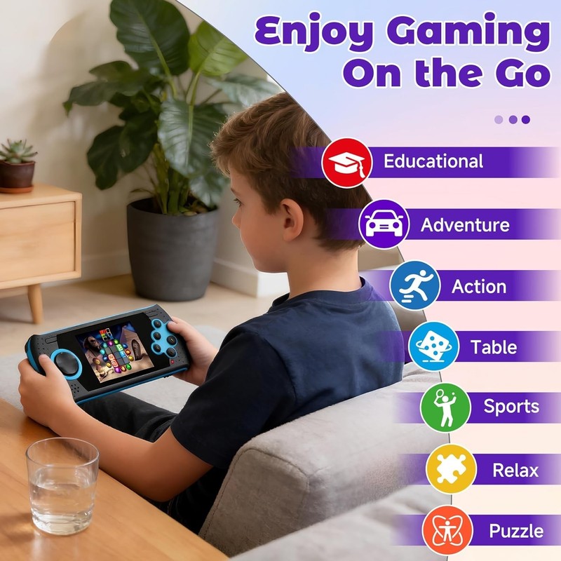 USB Rechargeable 16-Bit Handheld Gaming Device - 230 Retro Games Included gallery