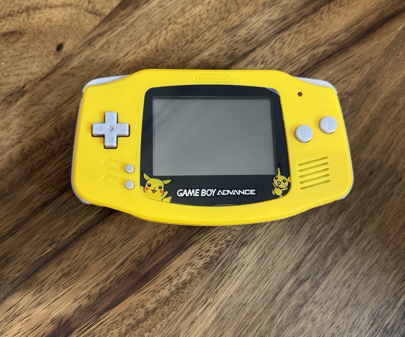 Nintendo Game Boy Advance System Custom Yellow Pokemon-New Shell-AGB 001-Tested