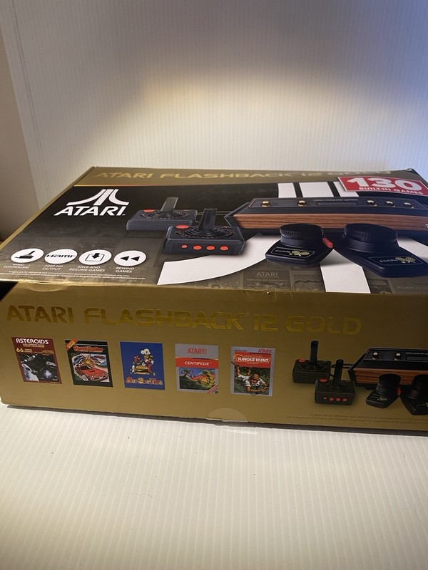 Atari Flashback 12 Gold HDMI Console 130 Classic Games w/ Pedals AR3080B gallery