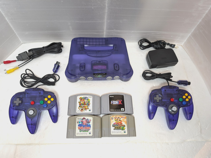 Nintendo 64 Region Free Console Midnight Blue 2controllers Mario Party japan