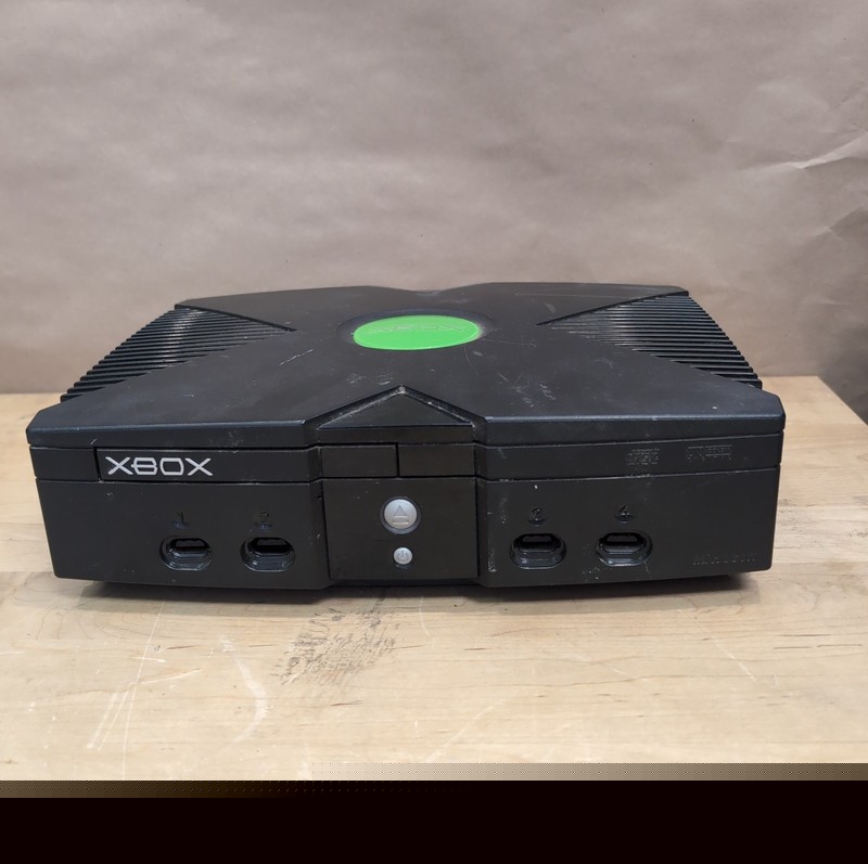 Microsoft Original Xbox Console Black With Two Cords And Controllers