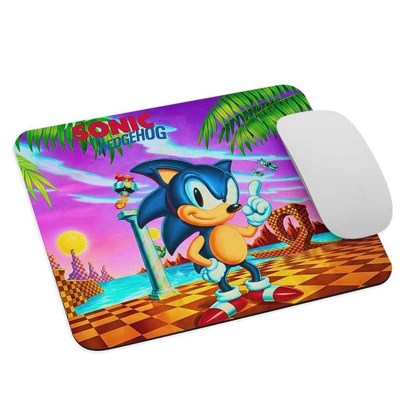 SONIC THE HEDGEHOG – SEGA Master System Mouse Pad – Pixel Style Vintage 8-Bit