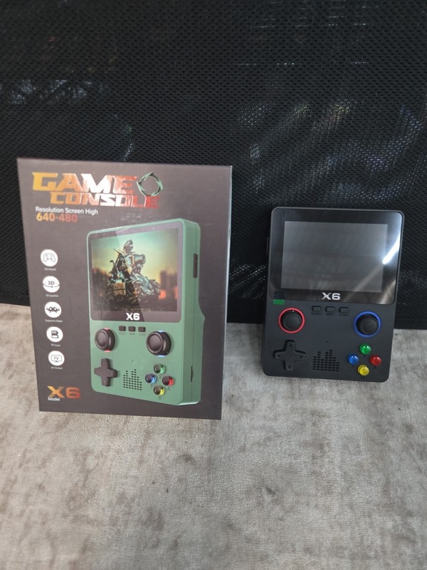 X6 Handheld System Gamepad 64GB 640x480 Green AV TF Card