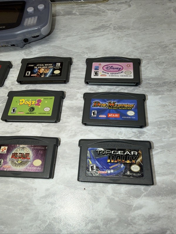 Nintendo Game Boy Advance Console System - Clear Glacier Bundle 15 Games And Acc gallery