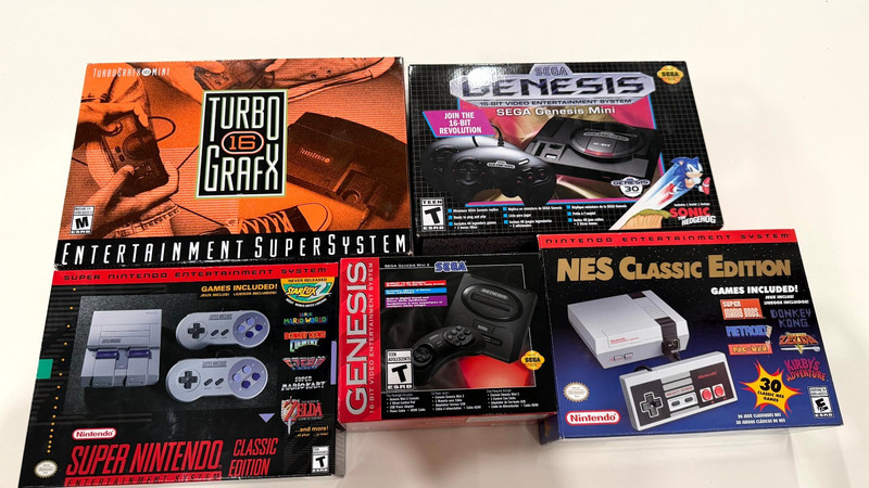 Collectors Dream Mini Console Set – TurboGrafx, Genesis 1 & 2, NES/SNES Classics