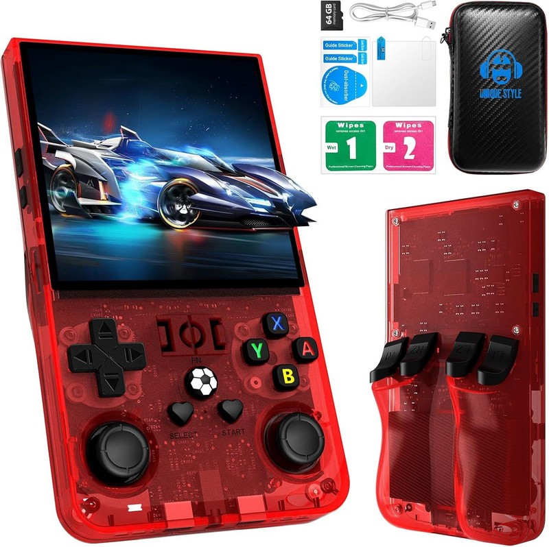 R36 Max Retro Video Game Console Consola Portable Handheld Game Player Linux gallery