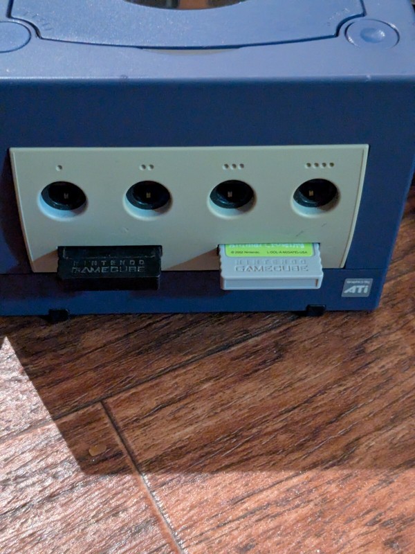 Nintendo GameCube DOL-001 System - Indigo - Memory Card HDMI Cords Controller gallery