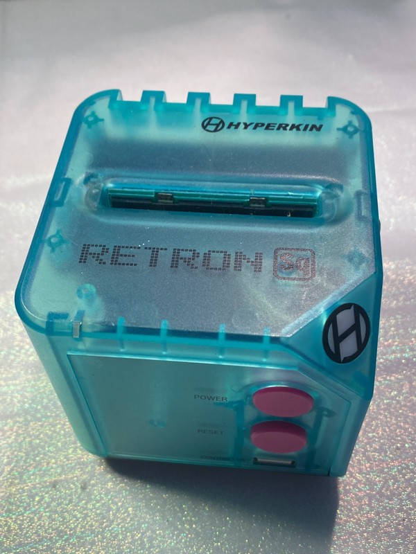 Hyperkin RetroN Sq Game Boy Console Blue – No Controller