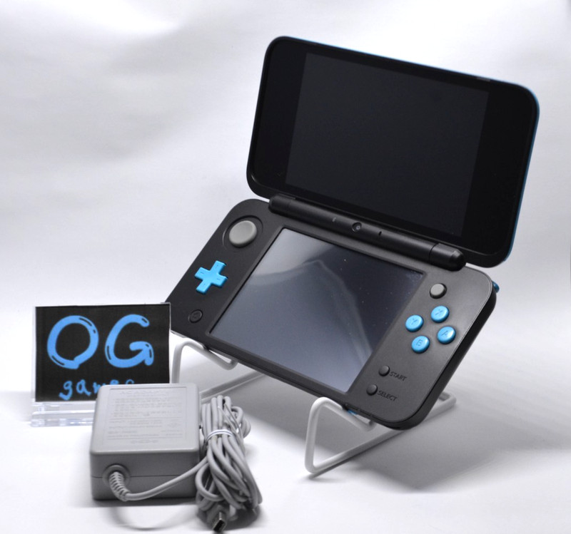 [NEAR MINT] New Nintendo 2DS XL LL Black Turquoise Console Japanese game 004