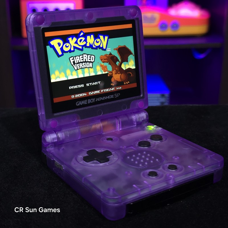 Clear Purple Nintendo Game Boy Advance GBA SP IPS V2 And USB-C