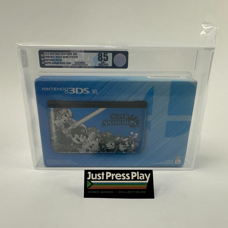 2014 Nintendo 3DS XL Compact Super Smash Bros. Blue VGA Q85 NM+ Qualified