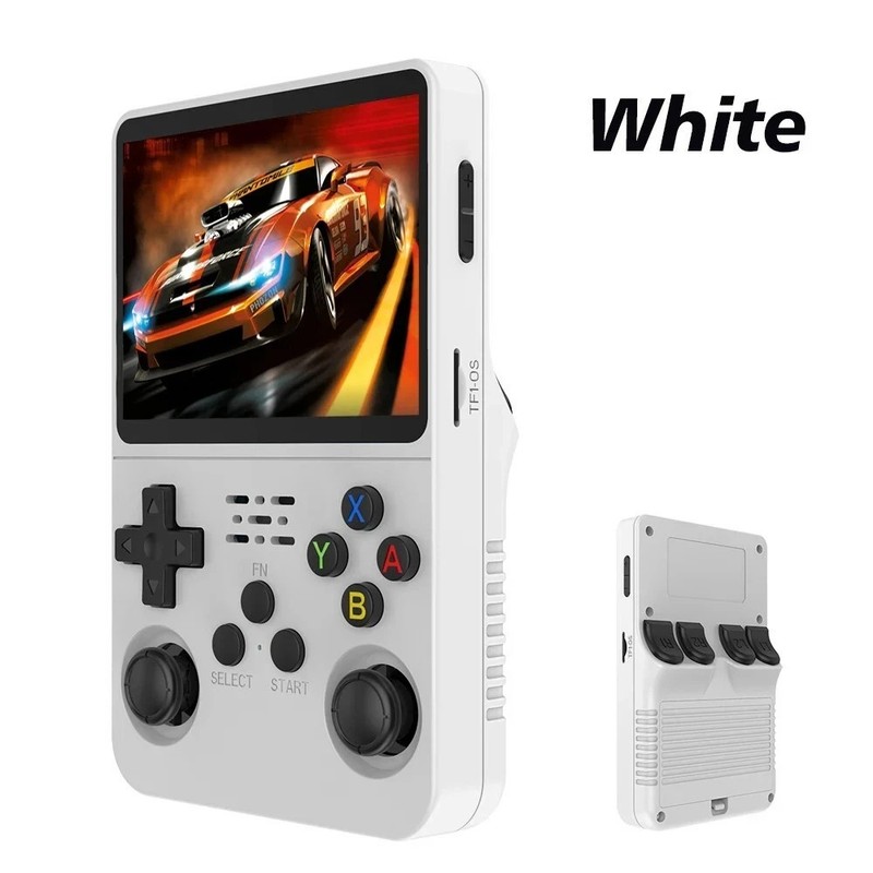 White R36S Handheld Game Console 3.5 Inch IPS Screen 20000+ Games Video Games