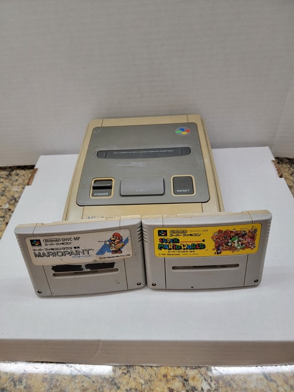 Nintendo Super Famicom Console Only Tested Working Good Condition + 2 Games!