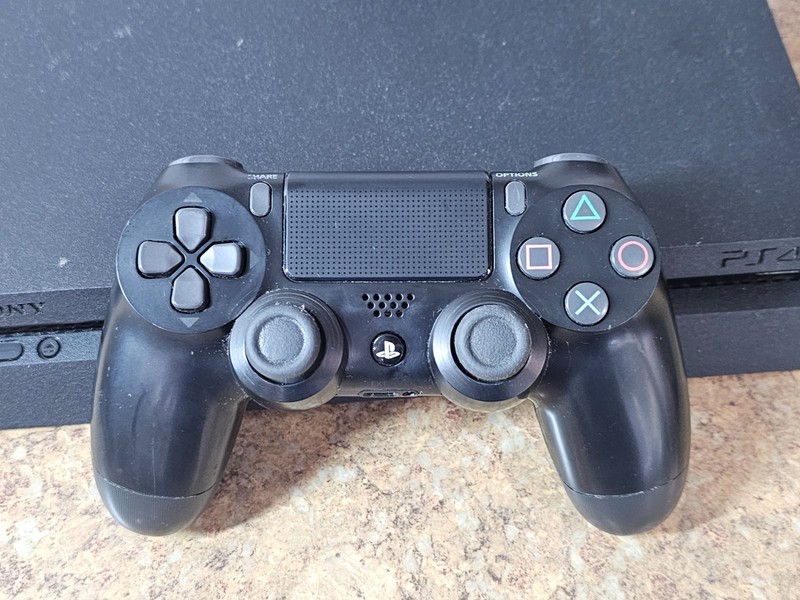 Sony PlayStation 4 Slim PS4 1TB Black Console CUH-2215B w/ Cables + Controller gallery