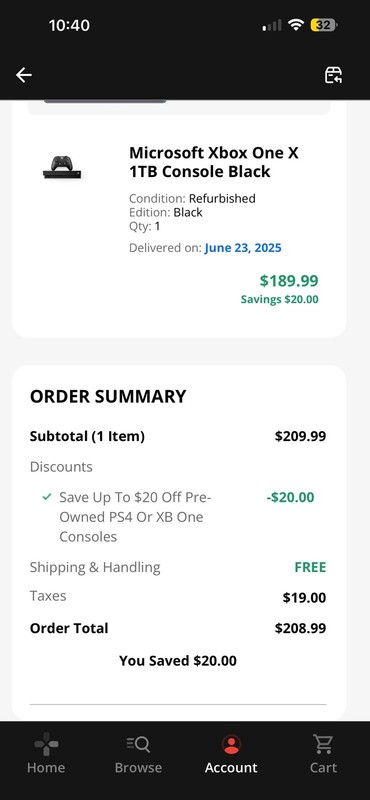 Microsoft Xbox One X 1TB Black Console Wi-Fi Internet Browsing HDMI USB-A gallery