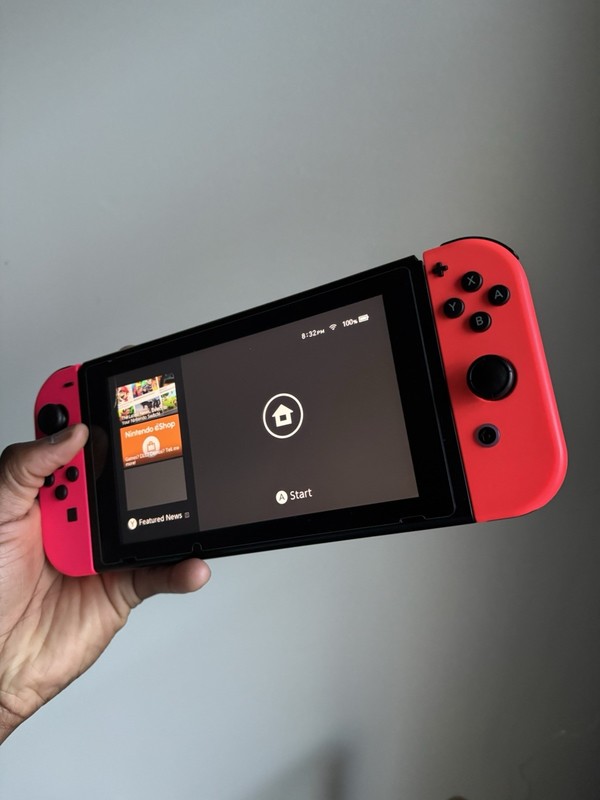 Nintendo 10002207 Switch Neon Blue/Neon Red 2019 Model (Red And Pink Joycons)