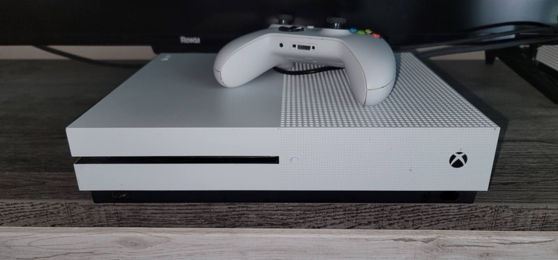 Microsoft Xbox One S 1TB Console – White (W/ Paired Controller & Cords)