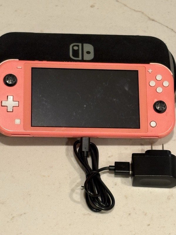 Nintendo Switch Lite HDH-001 32 GB Console -Coral- w/Charger, Travel Case “READ” gallery