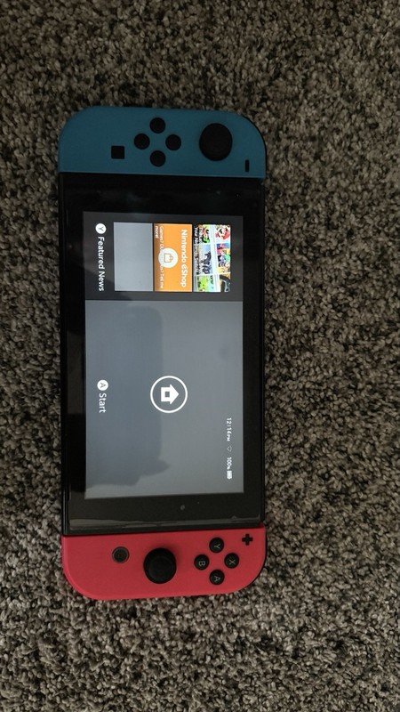 Nintendo Switch Console Black with Blue & Red Joy-Con, Wi-Fi, HDMI, USB-C