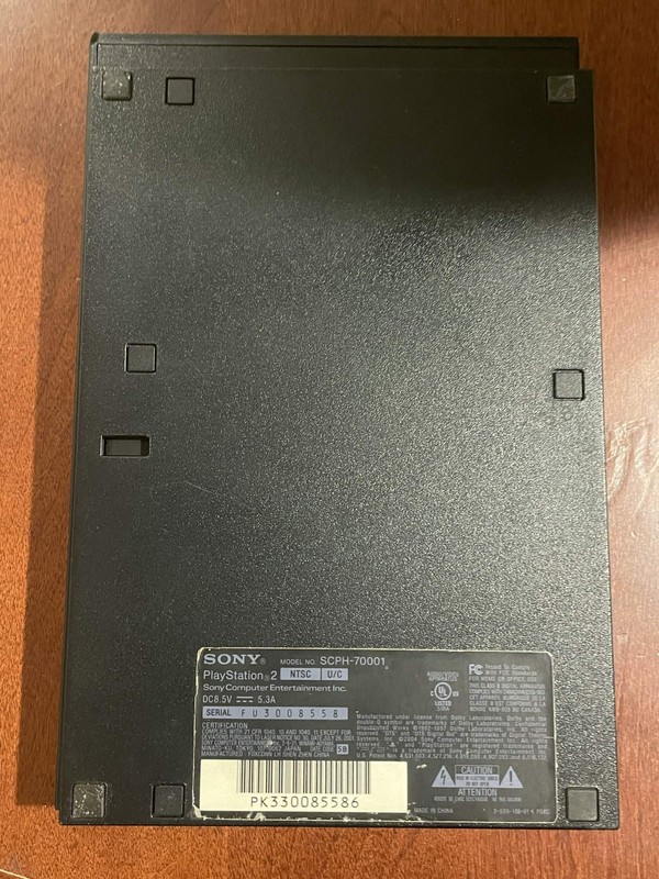 Sony Ps2 Slim SCPH-70001 Playstation 2 Console Only Black Tested Reads all Discs gallery