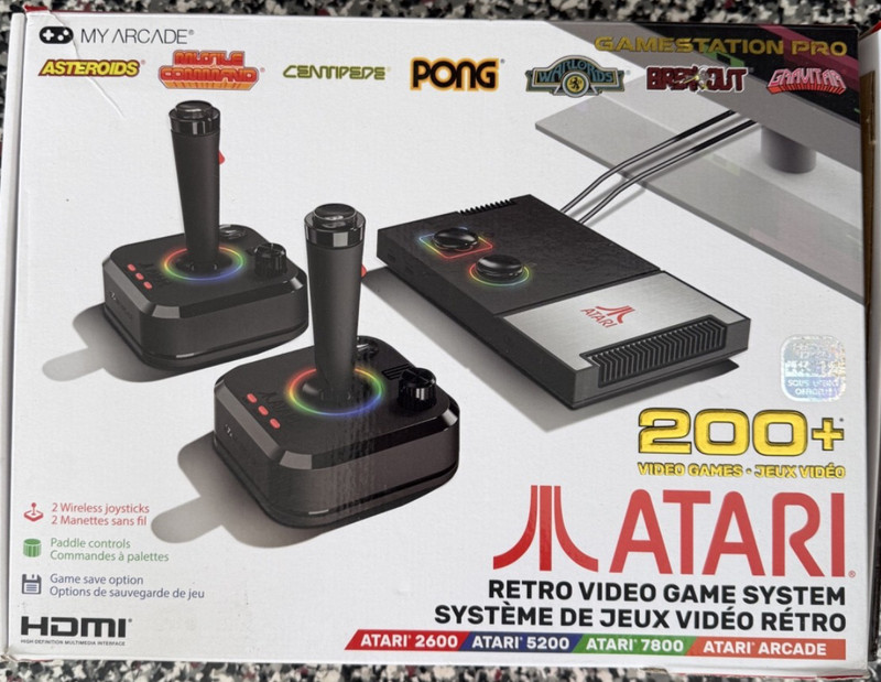 My Arcade Atari GameStation Pro HDMI Console Games 7000 – 2 Wireless Controllers