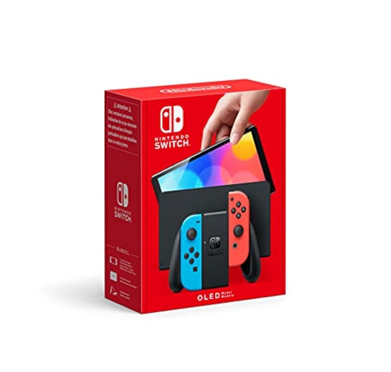 Nintendo Switch OLED Model Neon Blue/neon Red Console Very Good 0E