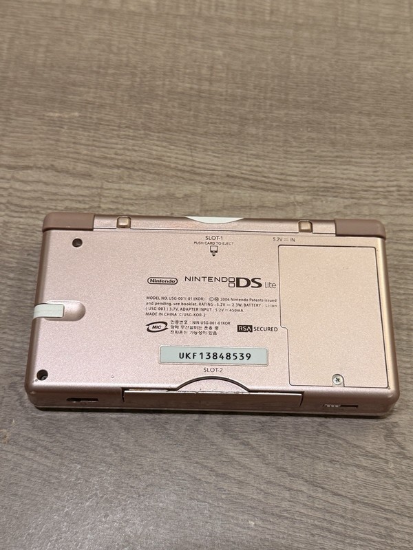 Nintendo DS Lite Pink Handheld Console w/ Case + Charger gallery