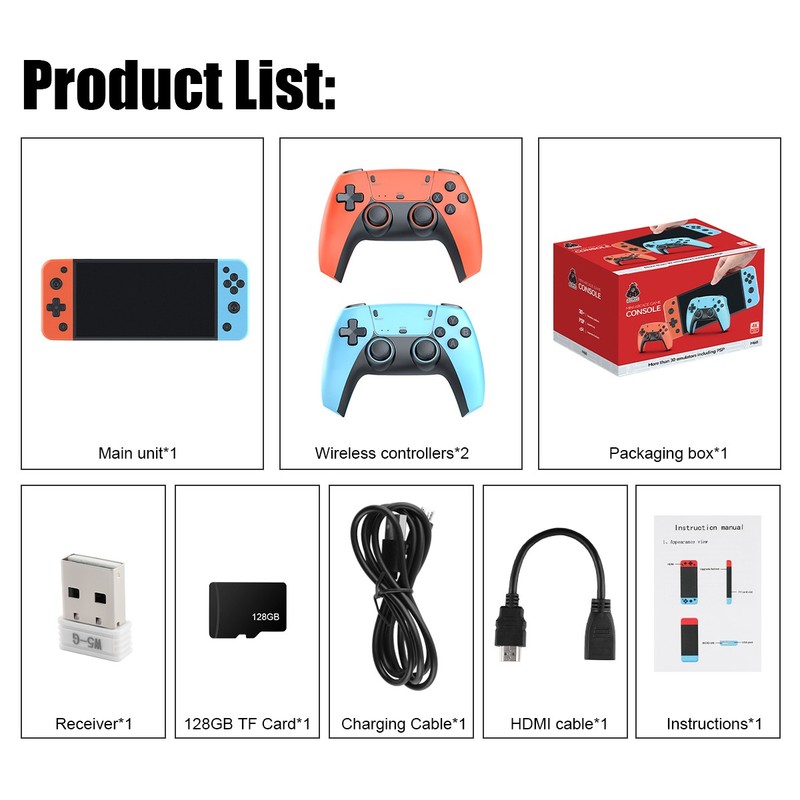 New Upgrade 128G 35000+ Games 4K Game Stick HD Retro Video Game Console Wireless gallery