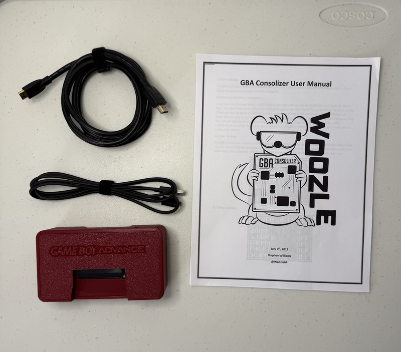 GBA Consolizer by Woozle (HDMI 720p for GameBoy) w/Manual