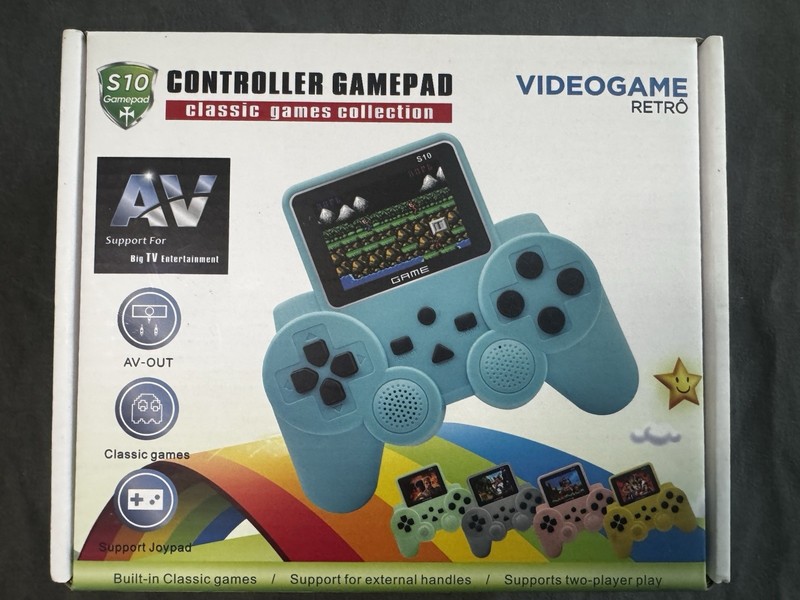 S10 Retro Games Controller, 520 In 1, Built-in 2.4″ Screen, PS Gamepad, 8bit New