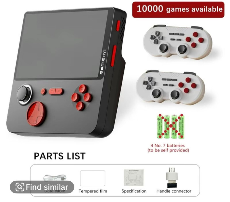 hd screen handheld game console 5 inch rechargeable portable game+PAIR OF HANDEL