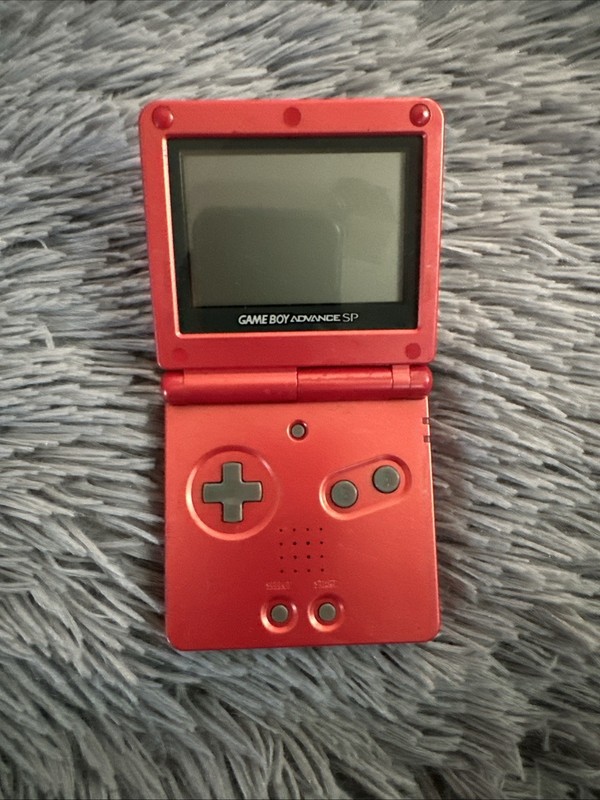 Nintendo Game Boy Advance SP Handheld System – Flame Red For Parts