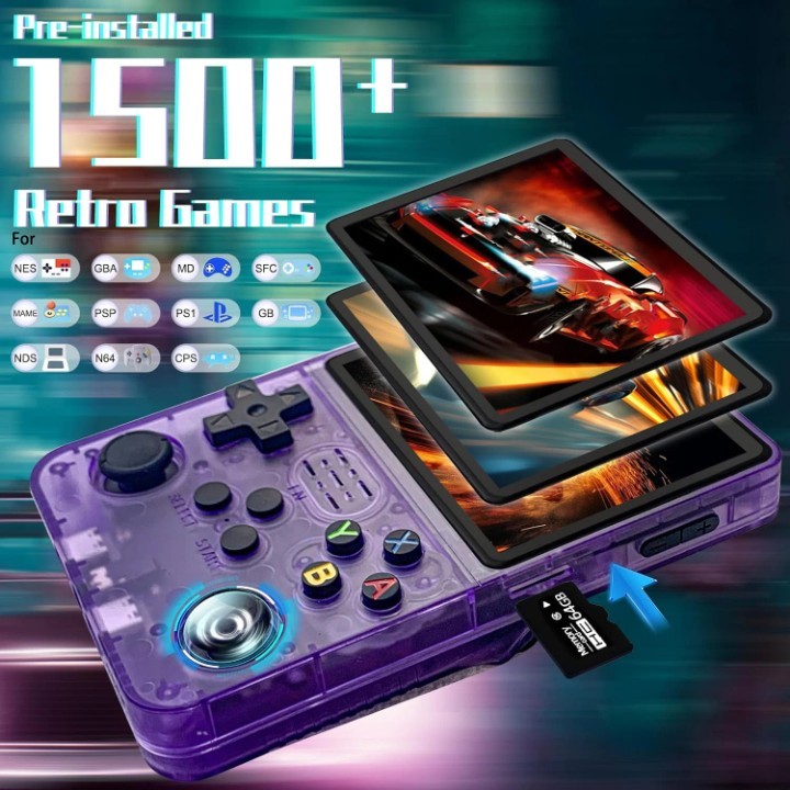 1500 Games Retro Classic R36 / HD 3.5 Inch IPS Screen 64Gb Portable Wi Fi gallery